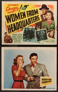1d348 WOMEN FROM HEADQUARTERS 8 LCs 1950 Virginia Huston, Robert Rockwell, assignment: danger!