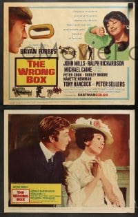 1d350 WRONG BOX 8 LCs 1966 John Mills, Michael Caine, English comedy directed by Bryan Forbes!