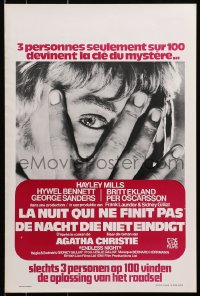1f280 ENDLESS NIGHT Belgian 1972 Hayley Mills in Agatha Christie best seller, Britt Ekland!