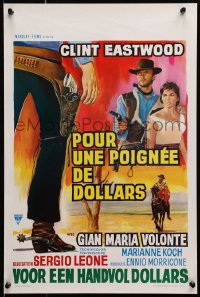 1f285 FISTFUL OF DOLLARS Belgian R1970s Sergio Leone, Clint Eastwood is most dangerous man!
