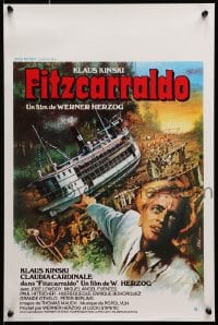 1f286 FITZCARRALDO Belgian 1982 cool art of Klaus Kinski by Jean Mascii, directed by Werner Herzog!