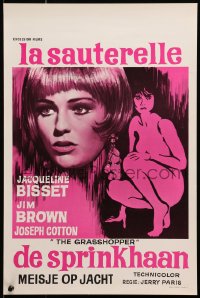 1f287 GRASSHOPPER Belgian 1970 great different artwork images of sexy Jacqueline Bisset!