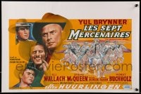 1f302 MAGNIFICENT SEVEN Belgian R1971 Yul Brynner, Steve McQueen, John Sturges' 7 Samurai western!