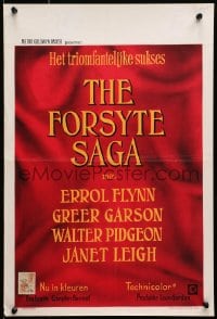 1f319 THAT FORSYTE WOMAN Belgian R1970s Errol Flynn, Garson, Pidgeon & Young, cool credits design!
