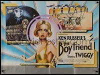 1f209 BOY FRIEND British quad 1972 cool art of sexy Twiggy, Ken Russell directed!