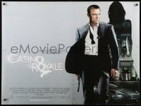 1f210 CASINO ROYALE DS British quad 2006 Daniel Craig as James Bond, Aston Martin & sexy silhouette!