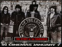 1f214 END OF THE CENTURY: THE STORY OF THE RAMONES advance British quad 2005 cool image of the band!