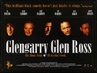 1f218 GLENGARRY GLEN ROSS British quad 1992 David Mamet, Al Pacino, Jack Lemmon, New York City!