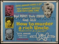 1f221 HOW TO MURDER A RICH UNCLE British quad 1957 great images of Charles Coburn and cast!