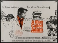 1f224 MAN CALLED ADAM British quad 1966 Sammy Davis Jr. + Louis Armstrong playing trumpet!