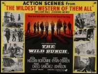 1f242 WILD BUNCH British quad 1969 Sam Peckinpah cowboy classic, different inset action images!