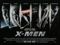 1f244 X-MEN advance DS British quad 2000 Patrick Stewart, Hugh Jackman, Marvel Comics super heroes!