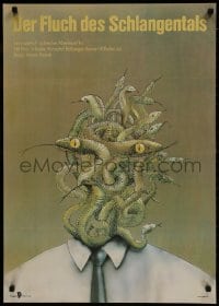 1f582 CURSE OF SNAKES VALLEY East German 23x32 1989 completely wild snake-head artwork!