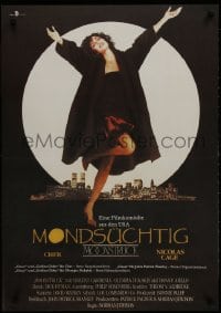 1f613 MOONSTRUCK East German 23x32 1989 Nicholas Cage, Dukakis, Cher in front of NYC skyline!