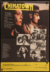 1f640 CHINATOWN East German 16x23 1976 art of Jack Nicholson & Faye Dunaway by Hlavacek, Polanski