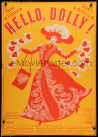 1f642 HELLO DOLLY style A East German 16x23 1972 Barbra Streisand with hearts by Roder-Gruppe!