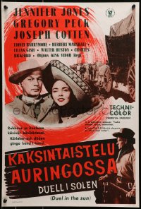 1f125 DUEL IN THE SUN Finnish 1951 Jennifer Jones, Gregory Peck & Joseph Cotten in King Vidor epic!