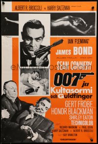 1f129 GOLDFINGER Finnish R1960s great images of Sean Connery as James Bond 007, Shirley Eaton, Frobe