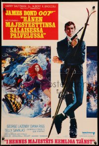 1f138 ON HER MAJESTY'S SECRET SERVICE Finnish 1969 George Lazenby's only appearance as James Bond!