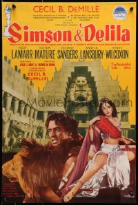 1f143 SAMSON & DELILAH Finnish 1951 Hedy Lamarr & Victor Mature, Cecil B. DeMille, different!