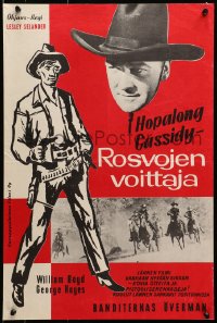 1f148 SUNSET TRAIL Finnish 1950s completely different images of Boyd as Hopalong Cassidy!