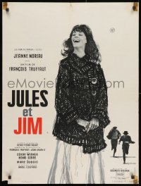 1f412 JULES & JIM French 24x32 1962 Francois Truffaut's Jules et Jim, Jeanne Moreau, Oskar Werner