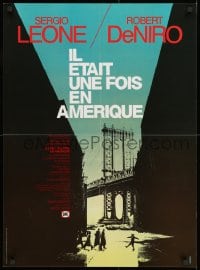 1f416 ONCE UPON A TIME IN AMERICA French 23x31 1984 directed by Sergio Leone, cool Hurel art!