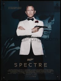 1f467 SPECTRE French 16x21 2015 cool color image of Daniel Craig as James Bond 007 with gun!
