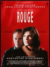 1f473 THREE COLORS: RED French 15x20 1994 Kieslowski's Trois couleurs: Rouge, Irene Jacob, Trintignant