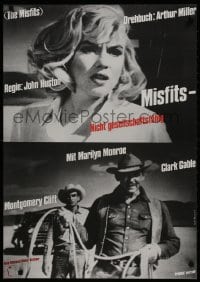1f082 MISFITS German R1972 Clark Gable, close-up of sexy Marilyn Monroe, John Huston!