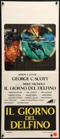 1f892 DAY OF THE DOLPHIN Italian locandina 1973 George C. Scott, Mike Nichols, dolphin assassin!