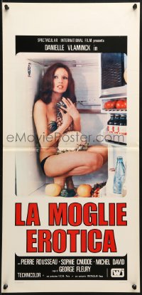 1f901 FRENCH SEXY-GO-ROUND Italian locandina 1976 Enzo Sciotti art of sexy near-naked woman undressing!