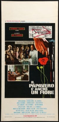 1f933 POPPY IS ALSO A FLOWER Italian locandina 1966 directed by Terence Young, drug smuggling!