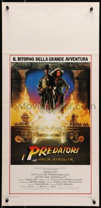 1f936 RAIDERS OF THE LOST ARK Italian locandina 1981 Drew Struzan art of adventurer Harrison Ford!