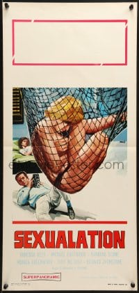 1f937 SEXUALATION Italian locandina 1968 Avelli art of man photographing woman trapped in net!