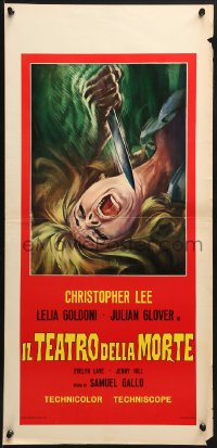 1f945 THEATRE OF DEATH Italian locandina 1970 Christopher Lee will disgust and repel the weak!