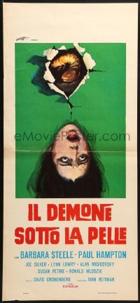 1f948 THEY CAME FROM WITHIN Italian locandina 1976 David Cronenberg, art of terrified girl!