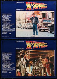 1f963 BACK TO THE FUTURE group of 8 Italian 18x26 pbustas 1985 Zemeckis, Michael J. Fox, Lloyd!