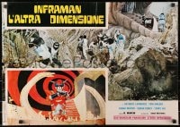 1f975 INFRA-MAN Italian 19x27 pbusta 1976 Zhong guo chao ren, great Zanca sci-fi superhero images!