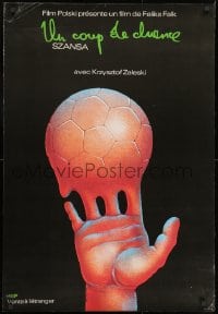 1f339 CHANCE export Polish 27x39 1979 melting-hand-soccer-ball by Edward Lutczyn!