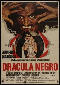 1f664 BLACULA Spanish 1974 black vampire William Marshall is deadlier than Dracula, great image!