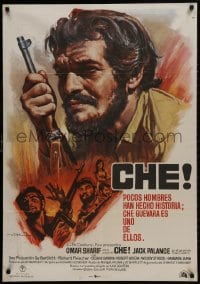 1f669 CHE Spanish 1977 art of Omar Sharif as Guevara, Jack Palance as Fidel Castro!