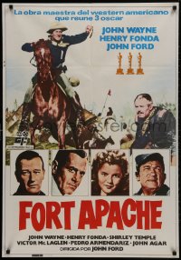 1f688 FORT APACHE Spanish R1982 John Wayne, Henry Fonda, Shirley Temple, Victor McLaglen!
