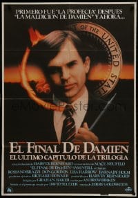 1f724 OMEN 3 - THE FINAL CONFLICT Spanish 1981 creepy image of Sam Neill as President Damien!