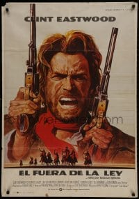 1f726 OUTLAW JOSEY WALES Spanish 1976 Clint Eastwood is an army of one, great western cowboy art!