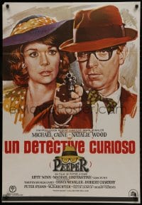 1f727 PEEPER Spanish 1976 Michael Caine, Natalie Wood, cool detective art!