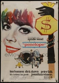 1f728 PENELOPE Spanish 1967 different art of sexiest Natalie Wood with money bag!