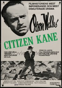 1f041 CITIZEN KANE Swedish R1983 cool completely different images of Orson Welles and money!