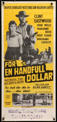 1f045 FISTFUL OF DOLLARS Swedish stolpe 1966 Sergio Leone, different images of Clint Eastwood!
