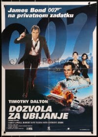 1f175 LICENCE TO KILL Yugoslavian 19x27 1989 Timothy Dalton as James Bond, he's out for revenge!